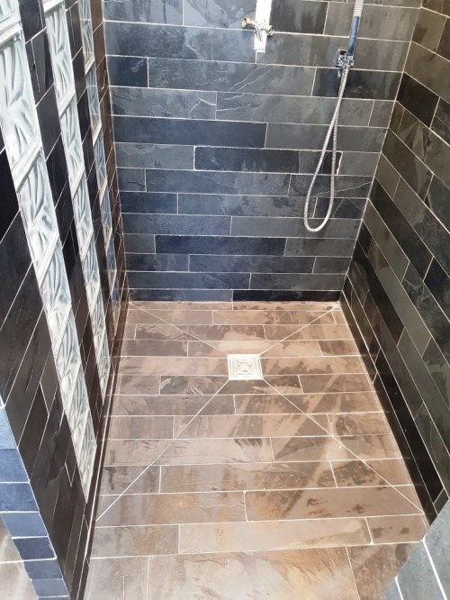 Slate Tiled Bathroom EnSuite Stevenage After Cleaning