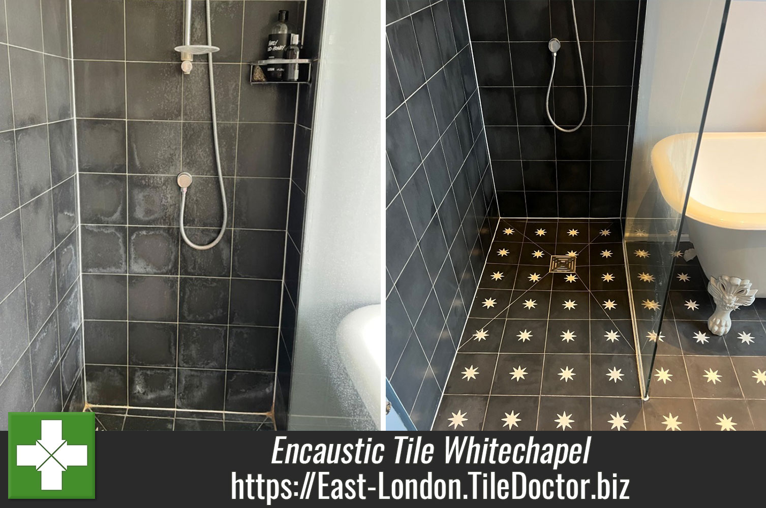 Encaustic Cement Bathroom Tile Cleaning Whitechapel